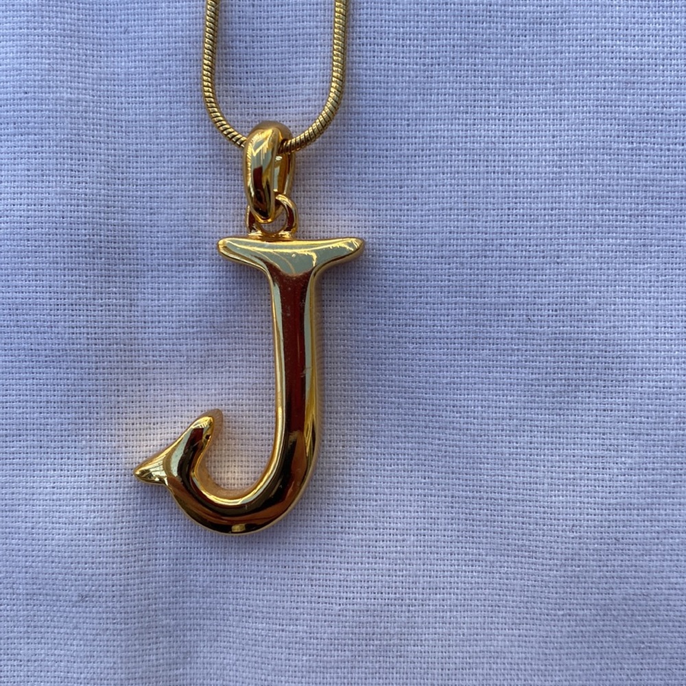 J initial Necklace - Picture 2 of 5